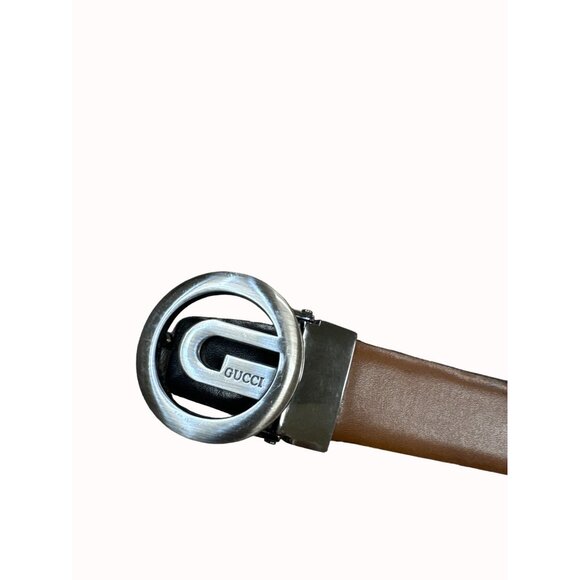 Gucci unisex brown black interchangeable leather belt 105/44 SKU 6629 - Picture 12 of 12